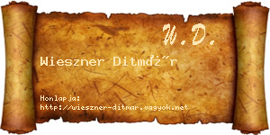 Wieszner Ditmár névjegykártya